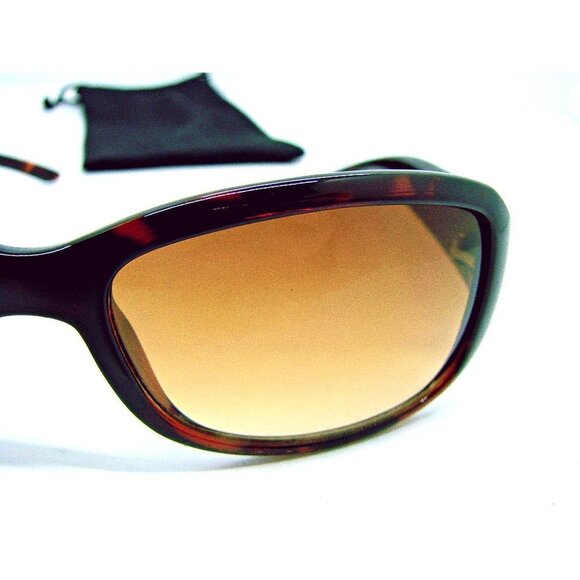 Nine West Womens Oval Sunglasses Brown Tortoise Frame Gradient Lenses No Case - Picture 2 of 10